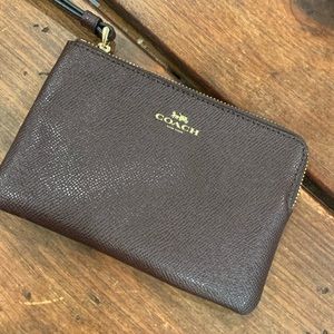 Coach Wristlet - Chocolate Brown